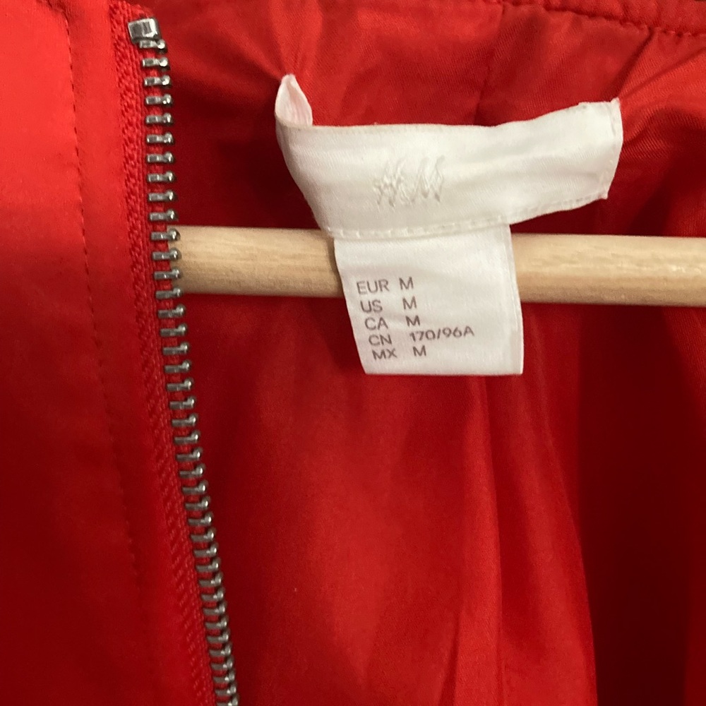 *HP* H&M, red satin bomber jacket, M - Picture 11 of 16